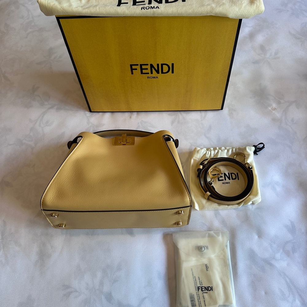 Fendi Luxurious Gold and Cream Box